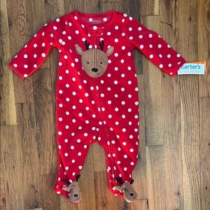Carter's Red and White Polka Dot Footies
